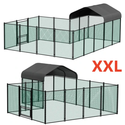 Gallinero grande de hierro con acceso para caminar, resistente, para aves de corral, conejos y conejos