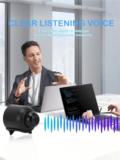 1pc 720P HD Mini Camera, Home Security Portable Hidden Slimme Night Vision Wireless WiFi Supports 2.4G Network Only, Remote Monitoring, SD Card Storage, Indoor Surveillance, USB Powered Home, Car, Office Various Scenarios, 24/7 Online Monitoring view 8