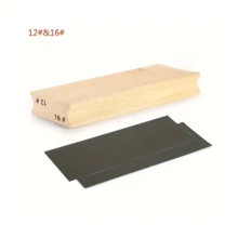 Tabla de guitarra de doble uso, que contiene lija, opciones de 10#&14#, 9.5#&20#, 12#&16#, bloque de lijado de radio de doble vía para nivelar el diapasón - Herramienta de lutier para lijar (el color de la lija es aleatorio)