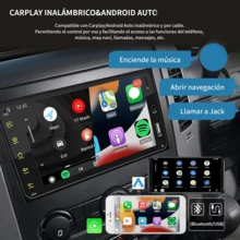 Auto Estéreo 2 Din Para Toyo ta 7 Pulgadas Pantalla Carplay Mirrorlink Bluetooth Cámara Fm - Negro - Ver 2