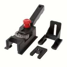 3-12mm Adjustable Angle Woodworking Tenon Clamp Kit, Multipurpose Portable Doweling Jig With Drill Bits And Locating Pins, Metal And Plastic, Ideal For DIY Woodworking Hobbyists - No Electricity Required
