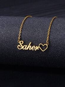 قلادة اسم الحب المجوفة المصنوعة من الفولاذ المقاوم للصدأ قطعة واحدة، هدية أنيقة مخصصة، عودة إلى المدرسة، شتاء، عيد الحب، عيد الأم، متعددة الوظائف، زخرفية، حرف، منقوش، موضة، ملونة، كاجوال، جميلة، كاواييي، فريدة، هدية مثالية للرجال، هدية مثالية للنساء، العائلة، الأصدقاء - متعدد الألوان 3 - مشاهدة 6