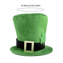 圣帕特里克节三叶草帽、派对帽、表演帽 - 綠色 - 查看 6