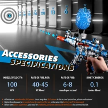 MP5 Electric Gel Ball Blaster - Automatic Outdoor Toy, Suitable For Team Activities - Perfect Gift For Birthday, Easter, Halloween And Thanksgiving (Bullets Not Included) - Multicolor - View 3