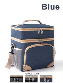 1 件可扩展隔热大号午餐盒，双层重型午餐袋，防漏冷藏袋，适合男士女士成人班次飞行海滩一日游 - 彩色 - 查看 14
