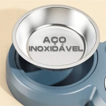 Double Stainless Steel Feeder And Waterer For Pet Dogs Or Cats With Non-Slip - Pink - View 4