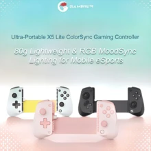 GAMESIR X5 Lite Gaming Controller Hall Effect Joystick 0 Dead Zone Silicone Button Zero Delay Type-C Fast Charge Ergonomic Non-Slip Professional Experience Black Single Controller