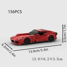 MIKEMENG Red Supercar Building Blocks Set, STEM Creative Educational Toy For Kids, DIY Car Model Kit For Boys, Suitable As Birthday, Halloween, Christmas Gift, Collectible And Room Decor, Affordable Present - 型號 - 查看 16