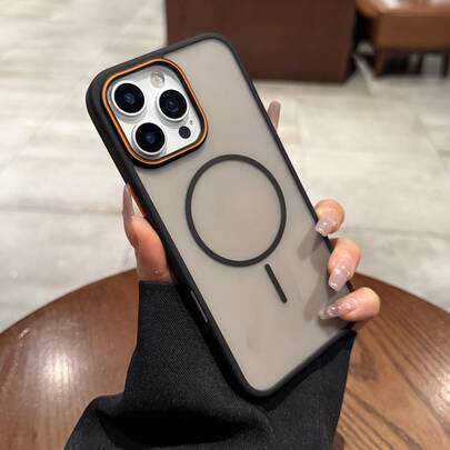 DECOPHONE Luxury Transparent Matte Magnetic Case Compatible With Apple 17,17 Air 17 Pro,17 Pro Max 16 15 14 Plus 13 12 11 Pro Max Color Bumper Shockproof Magnet Wireless Charge Cover