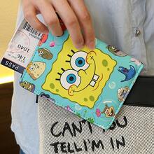 SpongeBob SquarePants 护照夹，卡通人物身份证件套，多卡位护照、现金和银行卡收纳包，多功能旅行便携卡包，圣诞礼物旅行证件收纳包，男女通用，假日旅行护照套 - 彩色 - 查看 9