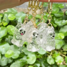 1 Stück Hunde-Haar Erinnerungsstück Schlüsselanhänger, transparenter Schlüsselanhänger-Anhänger zum Aufbewahren des geliebten Haustierhaars, öffenbarer Mini-Urnenanhänger für Haustierasche oder -haar, tragbares Erinnerungsgeschenk für den Verlust des Haustieres für Hundeliebhaber - Weiss - Übersicht 5