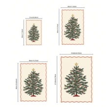 1 pieza Impresión de árbol de Navidad vintage sin marco, arte de pared navideño retro, impresión de decoración navideña, póster navideño para decoración de pared, decoración de dormitorio, pintura de decoración del hogar, decoración de fiesta y mejor opción de regalo (decoración estética, decoración de habitación, decoración de dormitorio, impresiones de pared, pósteres) Obras de arte vintage sin marco Pósteres