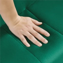 1pc Velvet Upholstered Sofa Couch, Chic Sofa With Mid-Height Backrest, Elegant Loveseat With Gold-Tone Metal Legs For Bedroom, Studio, Office - 綠色 - 查看 7