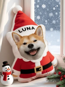 1PC Personalized Custom Santa Claus Pillow, Custom With Name And Head Photo, Cute Appearance, Soft Fabric, Full Of Christmas Atmosphere, Perfect Christmas Gift For Family And Friends - Multicolor - View 6