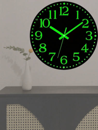 [Luminous Wand Clock, Silent 10 Inch 12 Luminous Klok AA Battery Not Included, 1pc Mute out Ticking, Numbers s, Flat Top Home Room view 4