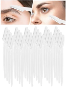 Bộ dụng cụ cạo lông mày màu trắng 60/30/12/6/3/1 món, bao gồm máy tỉa và cạo lông mày, dụng cụ loại bỏ chai sần và tẩy lông cơ thể, bộ dao cạo mặt và lông mày với lưỡi dao cán dài và vỏ bảo vệ, dụng cụ làm đẹp cho nữ dùng hàng ngày hoặc khi đi du lịch, giá cả phải chăng, quà Giáng sinh, dụng cụ làm đẹp, quà tặng giá trị tuyệt vời, quà tặng cho nữ, quà Giáng sinh. - trắng - Xem 11