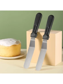 3pc Heavy-Duty Stainless Steel Cake Smoothing Spatula - 銀色 - 查看 1