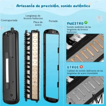 Melodica Escolar 32 Tecla Instrumento Con Estuche, Piano De Aire Melódica Con Teclado Pianica Con 1 Tubo Largo Suave, 1 Boquilla Corta, Pegatinas De Notas Musicales Y Cordones - Negro - Ver 5