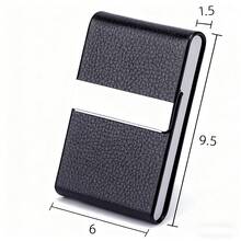 1 hộp đựng thuốc lá bằng da thời trang, hộp đựng nón thảo mộc siêu mỏng di động có khung thép không gỉ, phụ kiện hút thuốc bền, hộp đựng danh thiếp, quà tặng - Nhiều màu - Xem 6