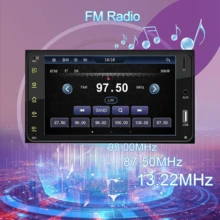 Auto Estéreo 2 Din Para Toyo ta 7 Pulgadas Pantalla Carplay Mirrorlink Bluetooth Cámara Fm - Negro - Ver 7
