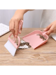 Mini Hand Broom And Dustpan Set Small Dust Pans With Brush Set Cleaning Tool For Desk, Desktop Cleaning Brush, Trash Scoop Portable Brush Box, Suitable For Kitchen, Room, Sofa, Furniture, Desk, Office Cleaning Tool Combination, Minimalist Mini Broom And Dustpan Set, Christmas Gifts, Kitchen, - 粉色 - 查看 2