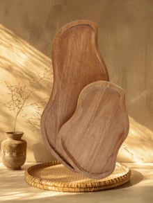 1/2 pièces de plateau en bois, plateau en bois, planche à fromage, plateau en forme de nuage, plateau pour arachides, plateau en bois créatif, plateau de vaisselle, plateau en bois multifonctionnel et multi-scénario, convenant pour la cuisine, l'extérieur, le salon, la salle à manger, Noël, Halloween, Thanksgiving, la Saint-Valentin, en forme d'étoile/lune/lanterne