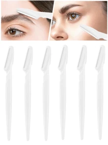 Bộ dụng cụ cạo lông mày màu trắng 60/30/12/6/3/1 món, bao gồm máy tỉa và cạo lông mày, dụng cụ loại bỏ chai sần và tẩy lông cơ thể, bộ dao cạo mặt và lông mày với lưỡi dao cán dài và vỏ bảo vệ, dụng cụ làm đẹp cho nữ dùng hàng ngày hoặc khi đi du lịch, giá cả phải chăng, quà Giáng sinh, dụng cụ làm đẹp, quà tặng giá trị tuyệt vời, quà tặng cho nữ, quà Giáng sinh. - trắng - Xem 15