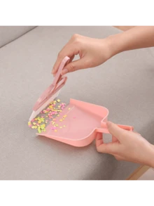 Mini Hand Broom And Dustpan Set Small Dust Pans With Brush Set Cleaning Tool For Desk, Desktop Cleaning Brush, Trash Scoop Portable Brush Box, Suitable For Kitchen, Room, Sofa, Furniture, Desk, Office Cleaning Tool Combination, Minimalist Mini Broom And Dustpan Set, Christmas Gifts, Kitchen, - 粉色 - 查看 3