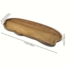 Elegant Oval Wooden Tray - Perfect For Christmas, Halloween, Valentine's Day, Ideal For Desserts, Coffee, Snacks, Fruits, Appetizers - Made Of Natural Wood | Durable And Easy To Clean | Ideal For Weddings And Parties, High-Quality Wooden Tray, Multipurpose Kitchen Item, Home Decor - Rust Brown - View 11