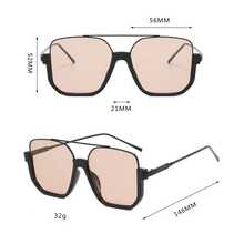 1pc Women's Fashion Oversized Double Bridge Versatile Eyeglasses