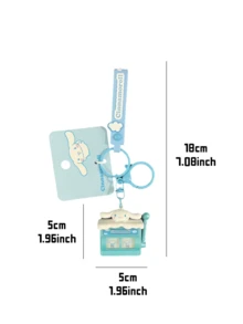 Móc khóa Sanrio Cinnamoroll, Phiên bản màu xanh, Đồ sưu tầm cún bông, Trang trí túi và chìa khóa, Bạn đồng hành trên bàn làm việc, Quà tặng cho người hâm mộ văn hóa đại chúng, Móc khóa độc đáo, Dây chuyền hợp kim, Cảm giác dễ thương, Kẹp ba lô, Sẵn sàng làm quà tặng, Thiết kế giới hạn, Thẩm mỹ màu xanh, Sản phẩm của Sanrio, Cảm giác xanh da trời, Quà tặng độc đáo, Người yêu hoạt hình, Móc khóa ôm ấp - Chó tai to - Xanh - Xem 4