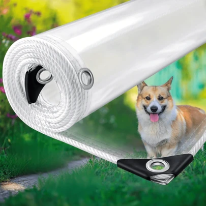 1 Piece Outdoor Heavy-Duty PVC Umbrella Cover, Outdoor Firewood Rack Waterproof Cover, High-Quality PVC Plant Pot Greenhouse Cover - Suitable For Outdoor Furniture, Plant Pots, Firewood Covering, Pavilions, Balconies, Etc.