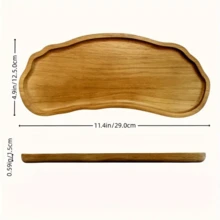 Elegant Oval Wooden Tray - Perfect For Christmas, Halloween, Valentine's Day, Ideal For Desserts, Coffee, Snacks, Fruits, Appetizers - Made Of Natural Wood | Durable And Easy To Clean | Ideal For Weddings And Parties, High-Quality Wooden Tray, Multipurpose Kitchen Item, Home Decor - Rust Brown - View 12