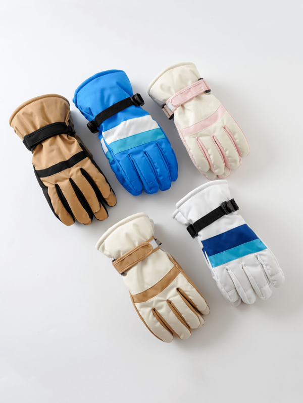 1 Pair Unisex Winter Ski Gloves, Warm Gloves For Motorcycle Riding, Outdoor Activities, Waterproof And Windproof