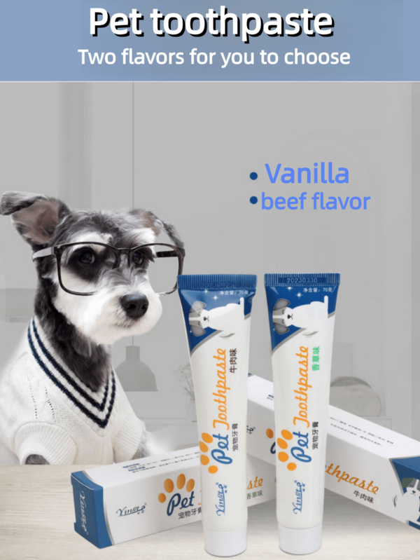 Pet Toothpaste, Cat And Dog Toothbrushes And Toothpaste Sets, To Remove Tartar And Bad Breath From Dogs. Edible, Suitable For Cleaning And Brushing Teeth. Professional Pet Toothpaste For Cats And Dogs, Controls Tartar, Removes Tartar Accumulation And Eliminates Bad Breath.