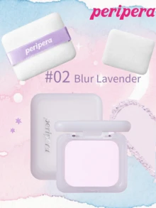 Peripera K-Beauty FILTER FIT 柔霧粉餅，壓粉式臉部定妝粉，輕盈遮瑕，質地平滑，控油亮膚，韓系妝容 - #02 Blur Lavendar - 查看 7