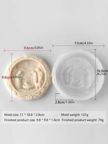 3 moldes religiosos de silicone para sabonetes, velas e artesanato em resina - fáceis de fazer, limpar e desmontar, design intrincado de presépio com Maria, José, jovens e pastores, perfeito para enfeites artesanais, materiais de artesanato e decorações de Natal, design de presépio, artesanato detalhado - Branco - Ver 10