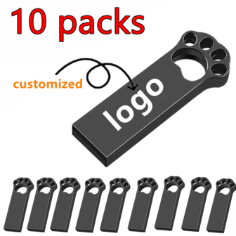 10 Packs Customized Logo Mini Metal Black Portable Pen Drive 128GB High Speed USB Flash Drive 64GB Memory Stick 64gb Waterproof Black USB Stick Laser Printing