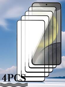 4pcs/Set Phone Tempered Glass Screen Protector, Easy Installation, No Borders, No Bubbles, 9H Hardness Tempered Treatment, Suitable For S20/S21/S22/S23 And More Models