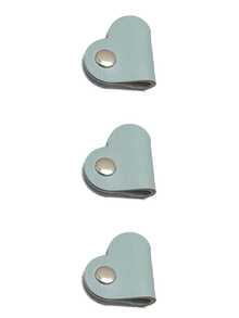 1/3/6 Pcs Heart Cord Organizer Earbud Holder Earphones Headphones Cable Winder Earbud Organizer, PU Leather Cable Organizer Gifts For Men Women Couple, Matcha (Random Color)