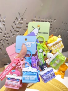 Sanrio Pochacco Keychain Charm, Green Edition, Sporty Pup Collectible, Bag & Key Decor, Office Desk Buddy, Gift for Movie Buffs, Fun Figurine, Alloy Chain, Kawaii Accent, Backpack Clip, Gift Ready, Limited Run, Green Aesthetic, Sanrior Accent, Sanrios, Stiank, Collect - 帕恰狗-綠色 - 查看 10