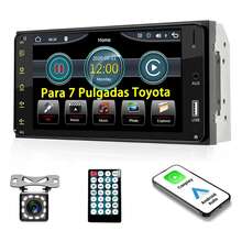 Auto Estéreo 2 Din Para Toyo ta 7 Pulgadas Pantalla Carplay Mirrorlink Bluetooth Cámara Fm - Negro - Ver 1