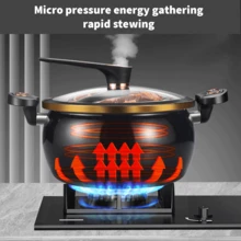 Lislark 7L Iron Micro Pressure Cooker Soup Pot Non-Stick Stock Pot Kitchenware With Lid - Black - View 4