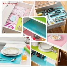 4-Pack Heavy Duty Refrigerator Cabinet Mats - Non-Slip Turquoise Shelf Mats, Easy Clean Drawer Mats, Suitable For Kitchen Organization, Dishwasher Plastic Protective Mats, Stackable Storage Mats, Textured Non-Slip Surface, Convenient Cleaning Material