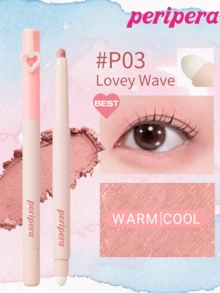 Peripera K-Beauty MOOD IN SHADE 眼影棒，附暈染刷頭，單色眼影筆，眼影、下眼線與眼袋筆，高光亮澤亮色筆，柔和自然暈染，輕盈順滑，日常妝容 - #P03 LOVEY WAVE - 查看 10