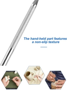 4pcs/Set Feather Wire Texture & Pro Needle Pottery Clay Tools Set Ceramics Sculpting Modeling Tool Pottery Texture Brush Tools