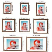 1pc Wooden Double-Sided Transparent Photo Frame, Tabletop Display, Thickened High-Definition Acrylic Clear Panel, Suitable For Photos, Plant Specimens, New Desktop Decor Frame