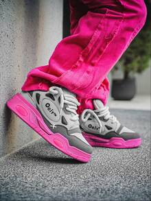 New Outdoor Sports Shoes For Women, Fashionable Thick-Soled Lace-Up Casual Chunky Sneakers