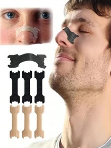 50pcs/Pack Multi-Functional Dilator Strips, Assist Snoring Relief, Daily Use & Night Sleep Breathing Patch, Improve Sleep Quality, Physical Assisted Ventilation, Designed For Breathing, Comfortable Support, Gentle & Non-Irritating, Suitable For Home Use, Portable Packaging. - 黑色和膚色 - 查看 2