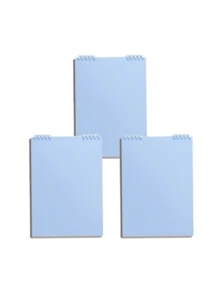 2 Pcs Blue Wooden Flip Top Binder Notebook With 360° Rotation - No Bleed-Through Paper For Perfect Double-Sided Writing, Ideal For School & Office Notes - 藍色 - 查看 6